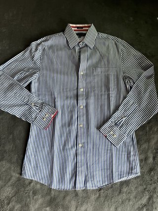 Camicia Tommy Hilfiger a righe blu e bianche