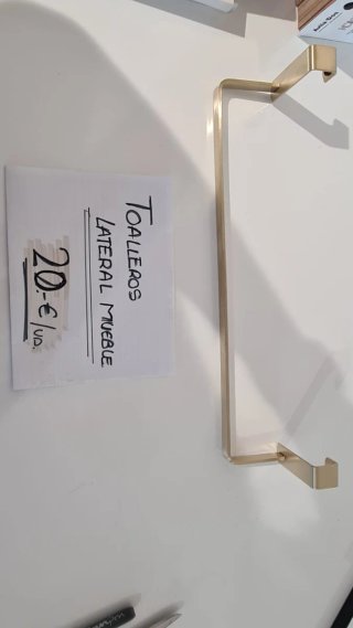 Toallero lateral para mueble dorado