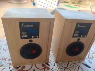 Altavoces Vieta Scena Madera y Plata