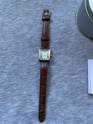 Reloj Casio Rectangular Correa Marrón