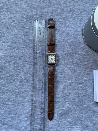 Reloj Casio Rectangular Correa Marrón