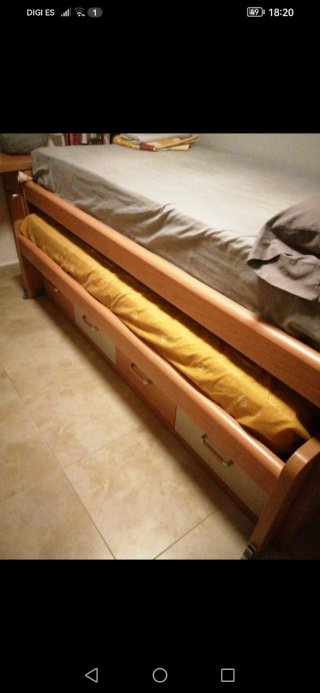 Cama nido 90cm con cajones