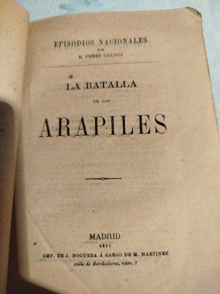 Galdós. Batalla de los Arapiles. primera edición