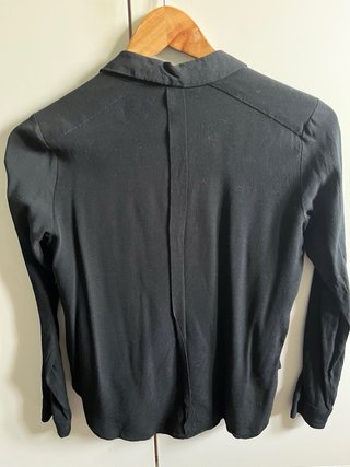 Camisa negra Bershka botones talla S