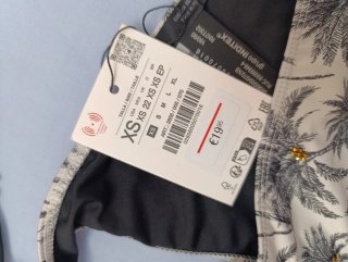 Bikini Zara Palmeras Blanco y Negro