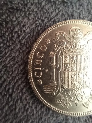 Moneda 5 Pesetas Franco 1949 Estrella 50