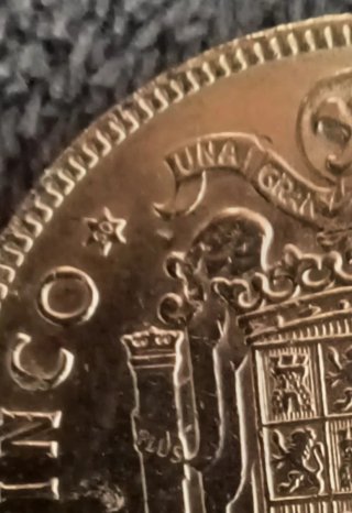 Moneda 5 Pesetas Franco 1949 Estrella 50