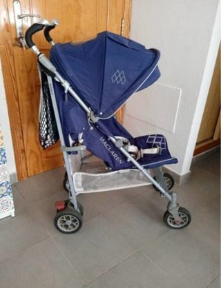 Carrito de bebé Maclaren azul