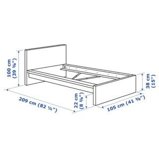 Cama individual Malm IKEA madera