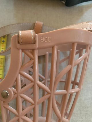 Museruola cane beige/rosa