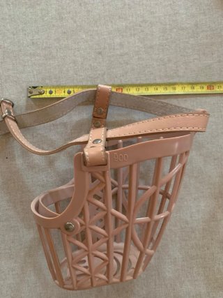Museruola cane beige/rosa