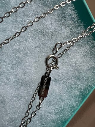Collar Tiffany & Co. Doble Corazón Rosa y Plata