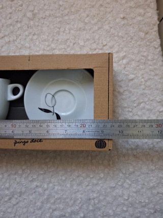 Precioso kit de taza pequeña y plato