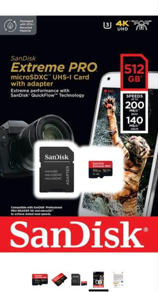 Tarjeta MicroSDXC Amazon 512GB
