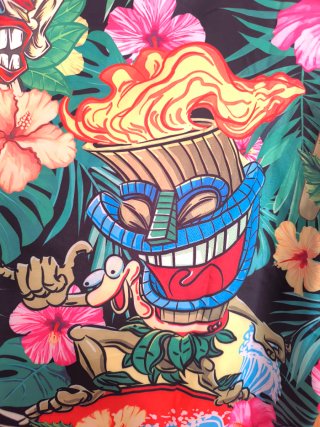 Camisa Hawaiana Tiki Multicolor