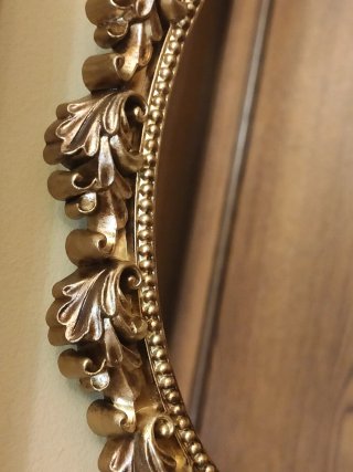 Espejo Ovalado Vintage Dorado
