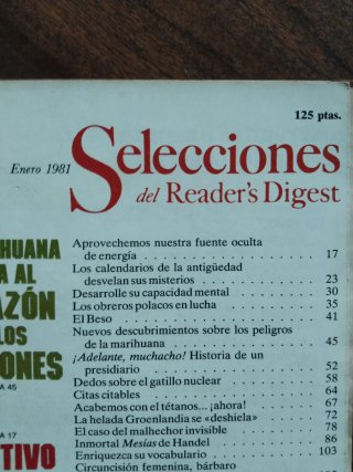 5 Revistas Selecciones del Reader's Digest 1981