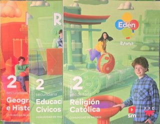 Lote libros 2°ESO SM valores, religión y geografía