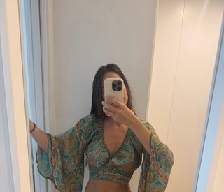 Blusa boho mangas acampanadas