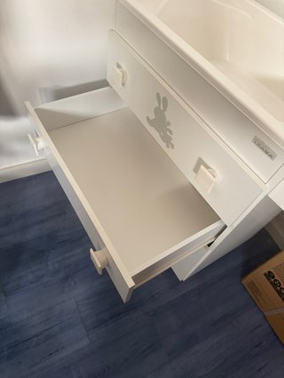 Cambiador bañera TRAMA blanco y gris