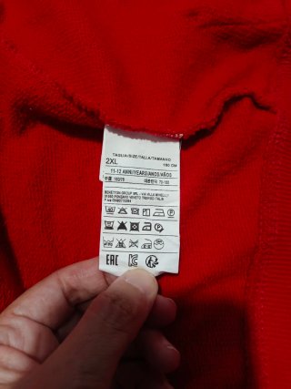 Chaqueta Benetton Roja Talla 11-12 Años