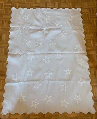 Alfombra reversible gris estrellas