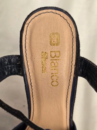 Sandalias Blanco Talla 36 Azul Marino