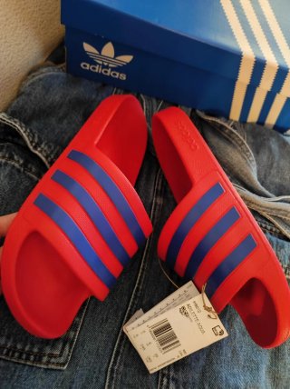 Chanclas Adidas Adilette Aqua Rojas Talla 39