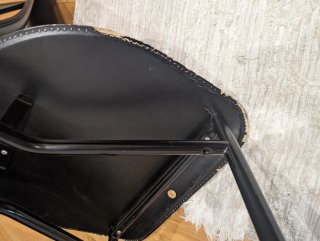 Conjunto 6 Sillas Polipiel Negro y patas de acero