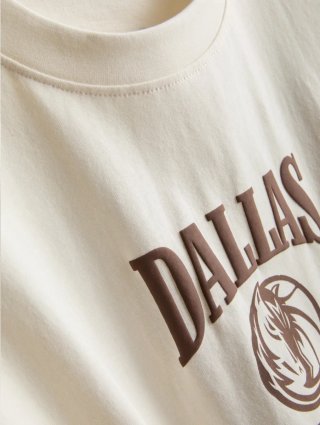 Maglietta NBA Dallas Mavericks Beige/Marrone