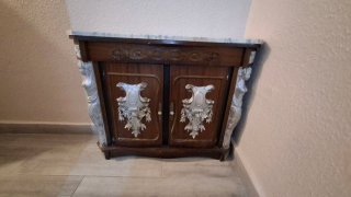 REGALO Taquillón clásico recibidor mármol y madera
