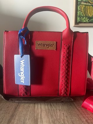 Bolso con bandolera Wrangler Piel Rojo Cremallera