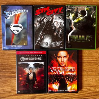 Lote 5 Películas DVD Adpataciones de Cómic