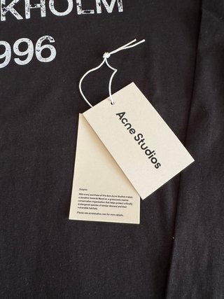 Camiseta Acne Studios Manga Larga Negra - Talla M
