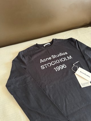 Camiseta Acne Studios Manga Larga Negra - Talla M