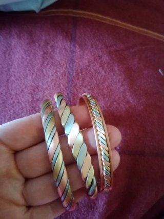 Pulseras cobre y bronce trenzadas