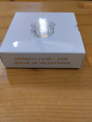 Moneda 2€ Monaco 2026 Duche Valentinois