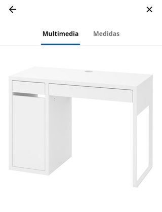 Escritorio MICKE Blanco 105x50 cm Desmontado