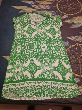 Blusa estampada hojas azul