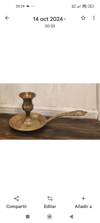 Palmatoria Candelabro Bronce