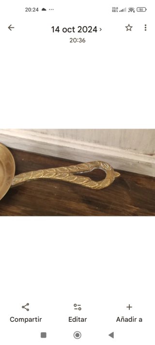 Palmatoria Candelabro Bronce