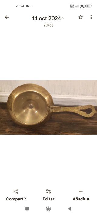 Palmatoria Candelabro Bronce