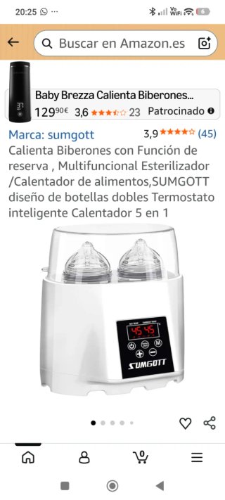 Calienta biberones SUMGOTT
