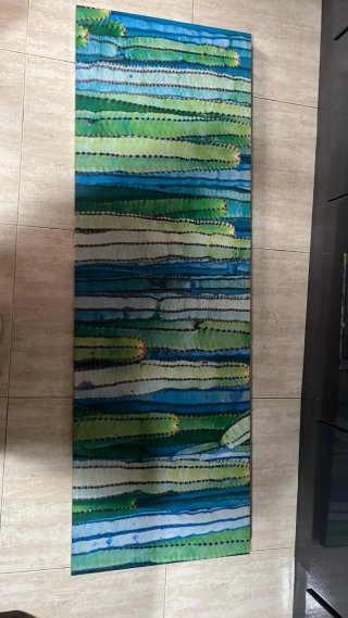 Cuadro Decorativo Cactus Azul y Verde