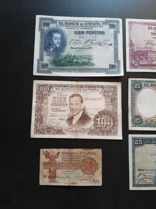 LOTE BILLETES DE ESPAÑA CIRCULADOS