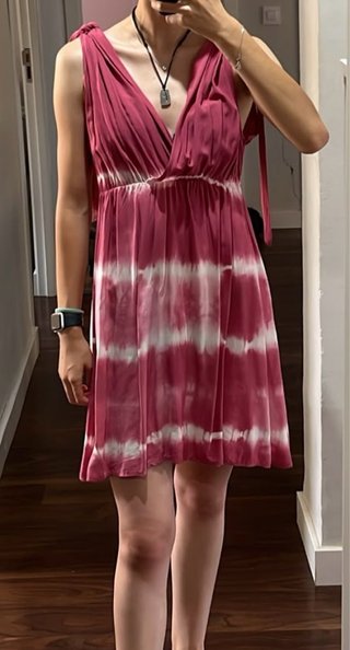 Vestido rosa tie-dye