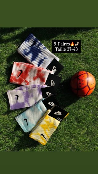 5 Pares Calcetines Nike Tie Dye Talla 37-43