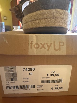 Sandalias Foxyup Talla 40 Verde Oliva