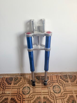 Dirección Pit Bike Aluminio Azul