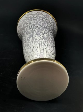 Magnífico jarrón Savoy 50's, diseño moteado y oro